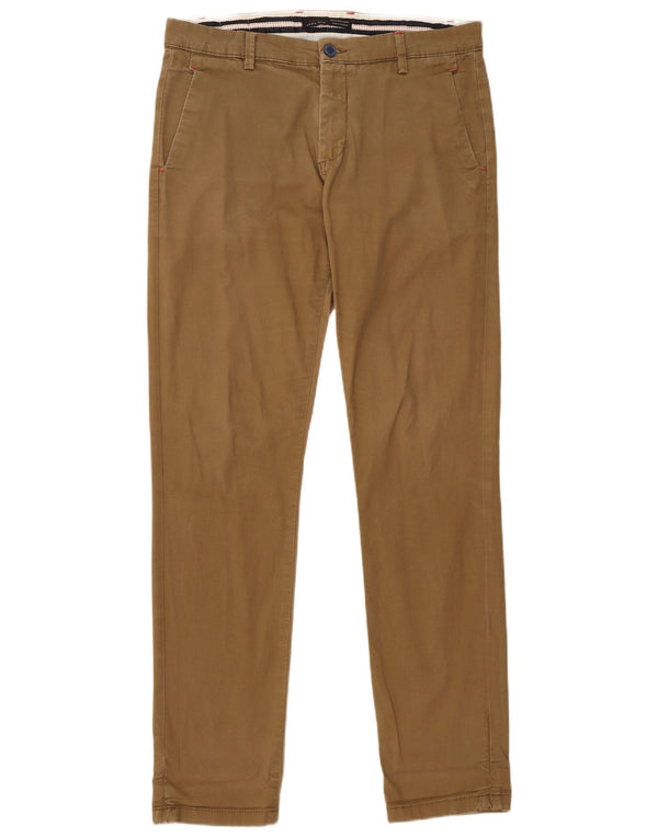 Zara Mens Slim Chino Pantalones EU 40 Medium W31 L33 Marrón