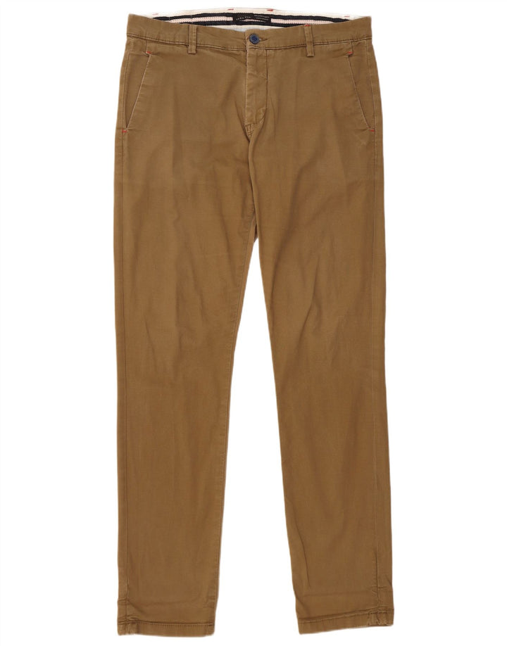 Zara Mens Slim Chino Pantalones EU 40 Medium W31 L33 Marrón
