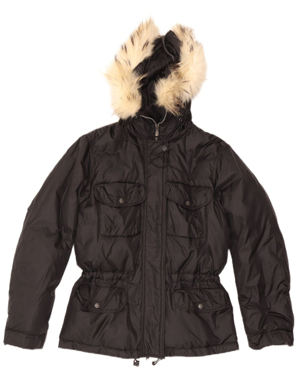Chaqueta cortavientos con capucha para mujer Jet Set UK 46 Large Nylon negro