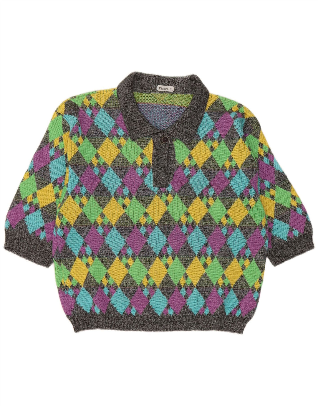 Piazza - Jersey de cuello polo para mujer, talla 40, talla M, multicolor