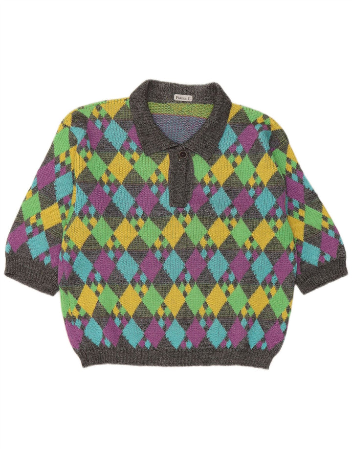 Piazza - Jersey de cuello polo para mujer, talla 40, talla M, multicolor
