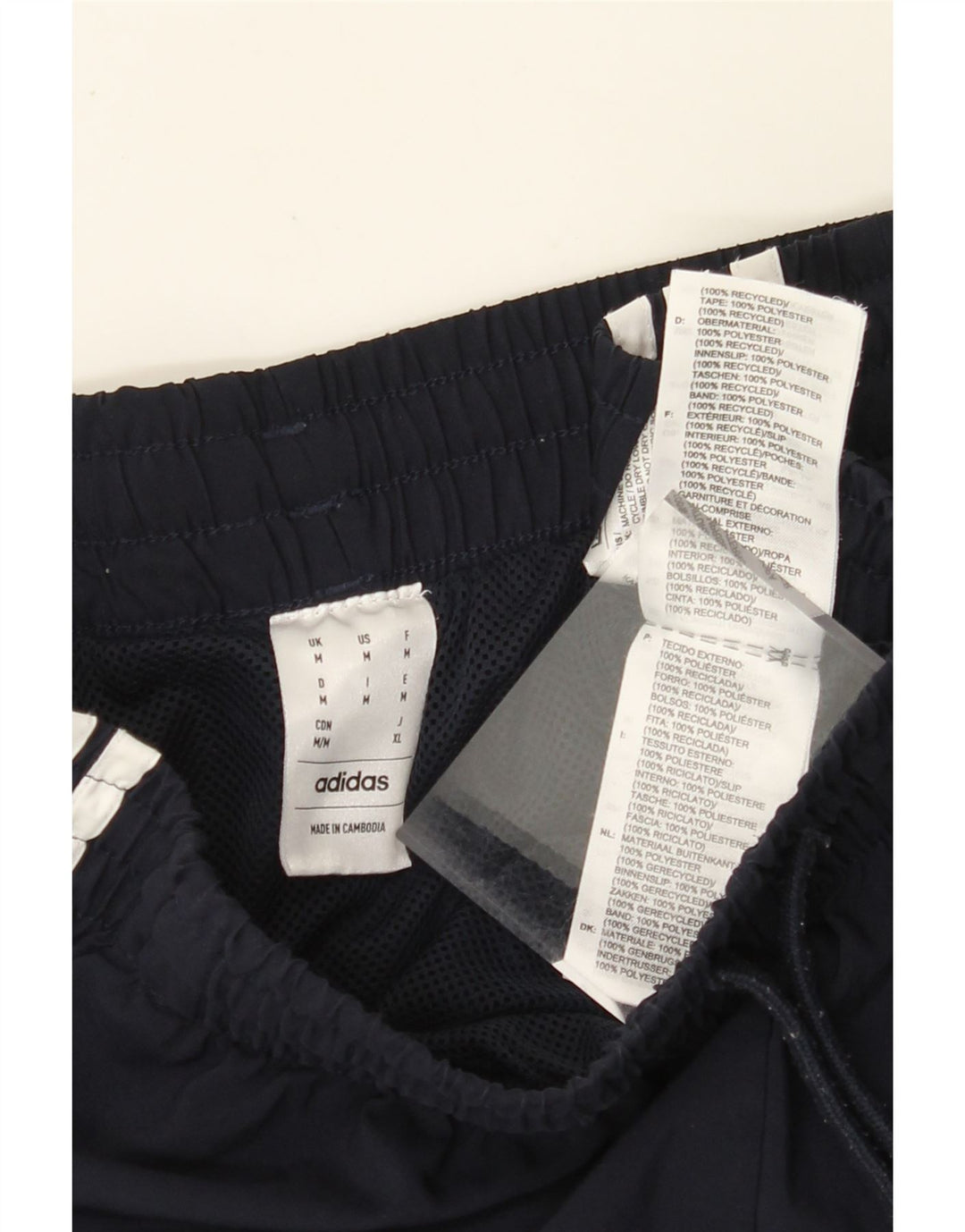 Pantalones cortos deportivos ADIDAS para hombre Poliéster azul marino medio