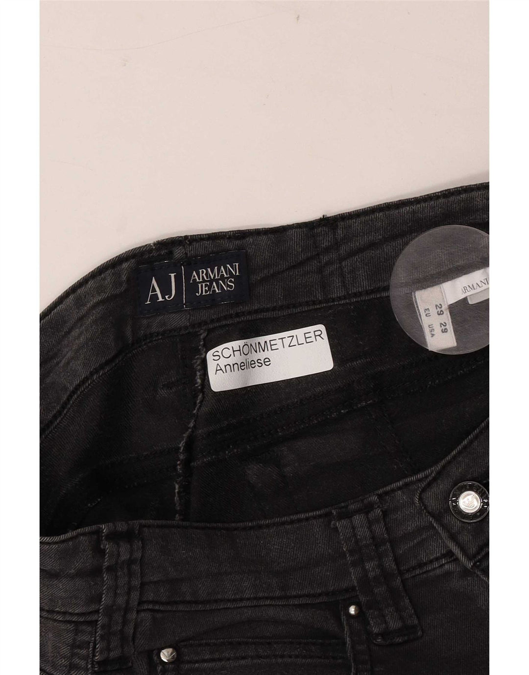 Vaqueros Armani Mujer Slim W29 L29 Negro