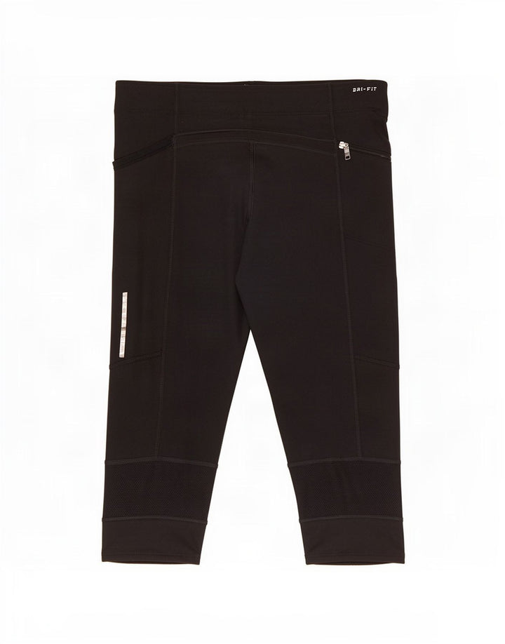 Nike - Leggings capri Dri Fit para mujer, talla 40, poliéster negro mediano