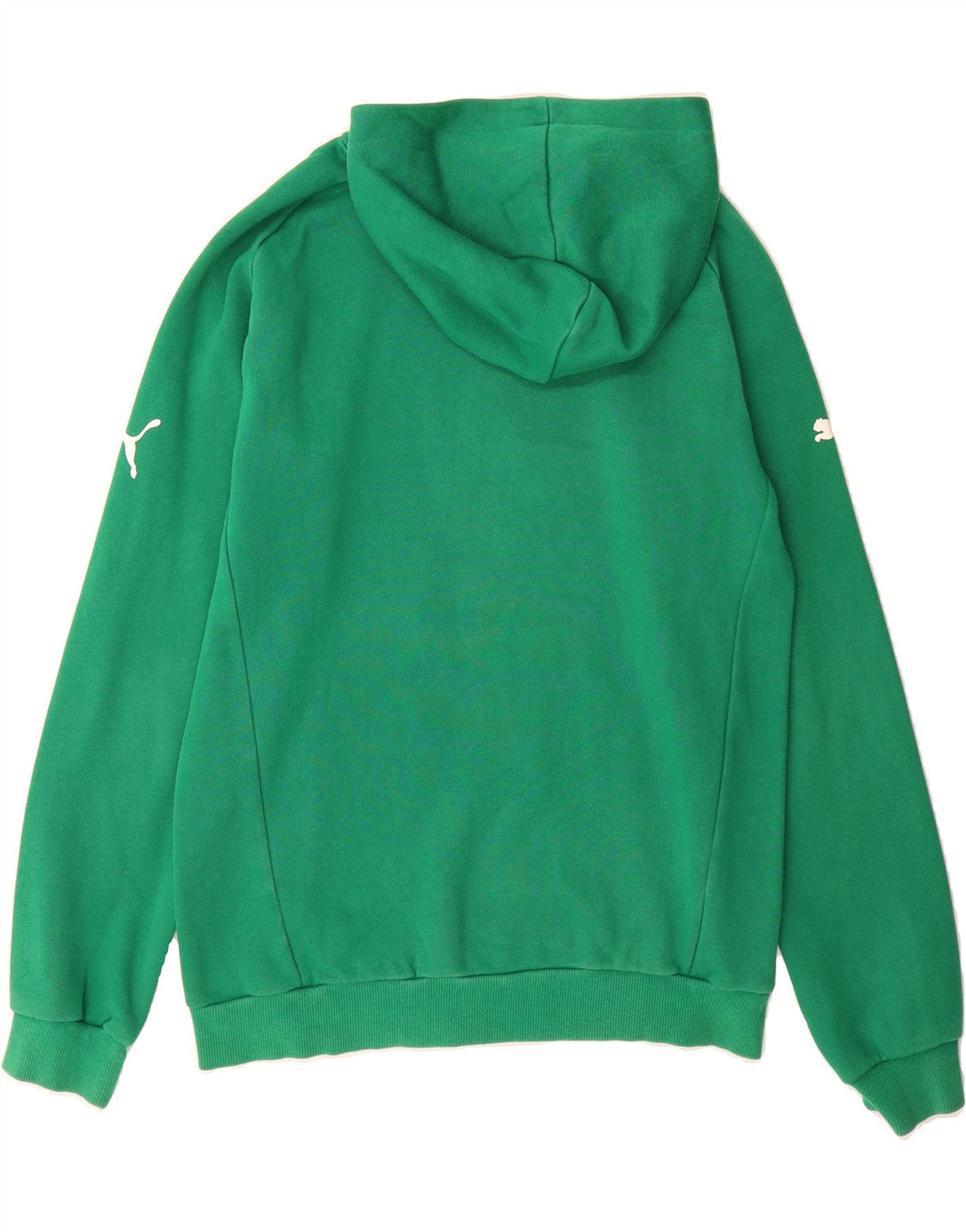 PUMA Boys Hoodie Jumper 13-14 Years Green Vintage Puma and Second-Hand Puma from Messina Hembry 