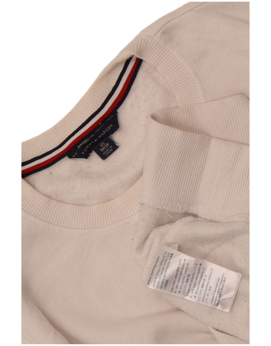 Tommy Hilfiger Sudadera Jumper XS Blanco Algodón Hombre