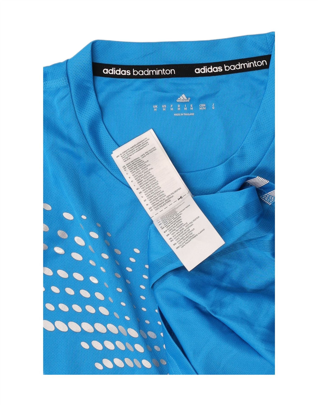 Camiseta Adidas Hombre Top Poliéster Manchado Azul Medio