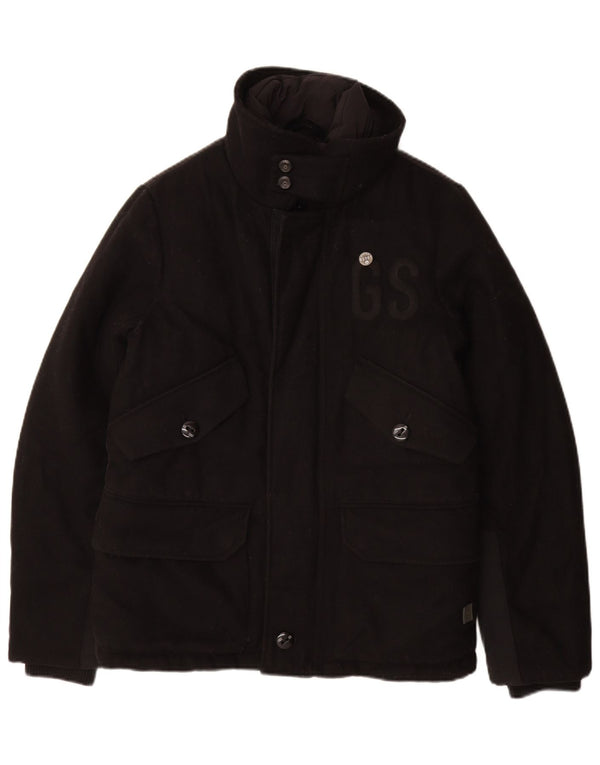 G-Star Mens Graphic Quilted Jacket UK 36 Small Lana Negra