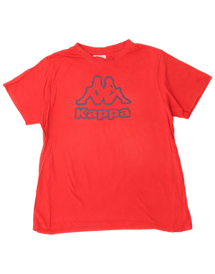 Kappa - Camiseta gráfica para hombre, talla grande, algodón rojo