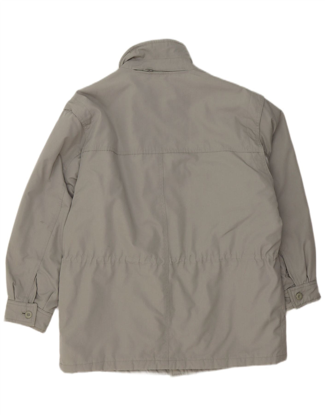 Vintage hombres con capucha chaqueta utilitaria Reino Unido 40 gris grande
