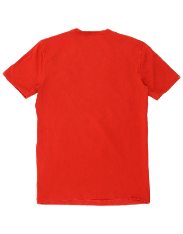Bikkembergs Camiseta gráfica para hombre Top pequeño de algodón rojo