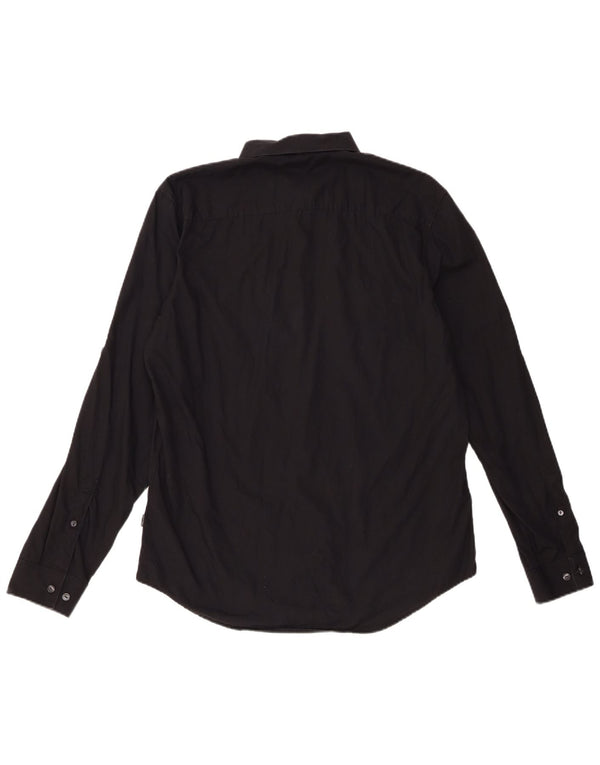 Camisa Calvin Klein Hombre Mediana Algodón Negro