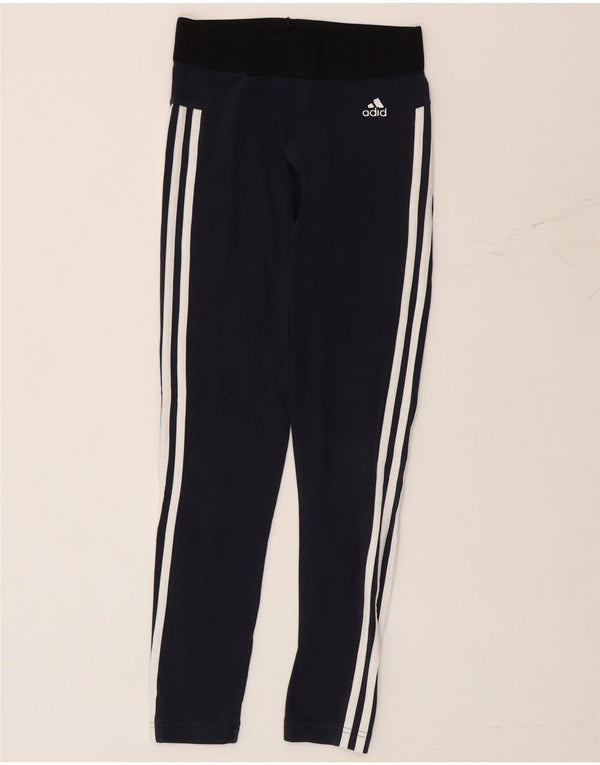 Adidas Leggings para mujer Reino Unido 4/6 XS Azul marino Colorblock Algodón