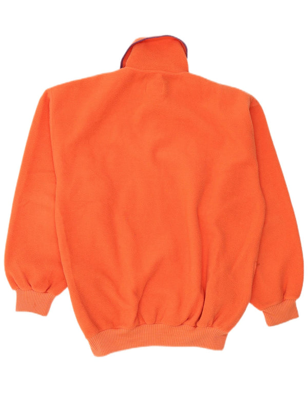 Vintage hombres polo cuello polar jumper medio naranja deportes