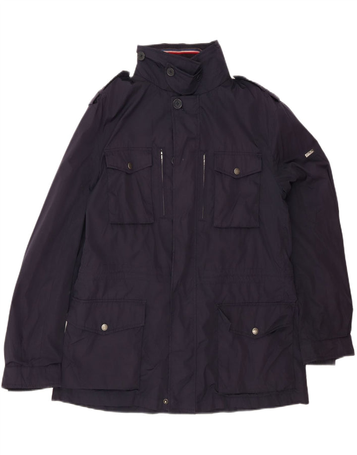 ELLESSE Womens Utility Jacket UK 18 XL Navy Blue Polyester