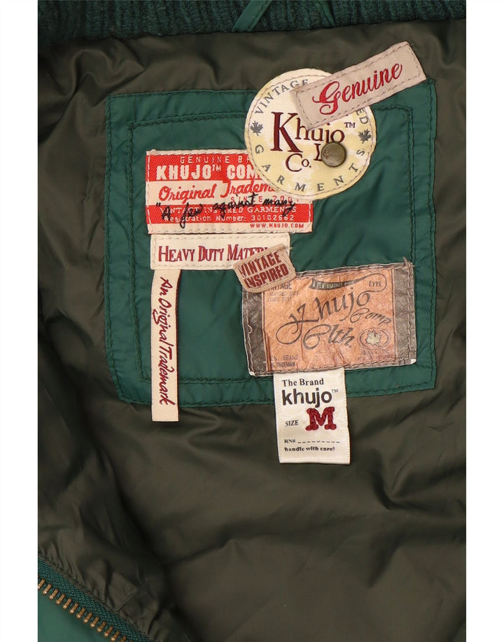 KHUJO Chaqueta acolchada para mujer UK 42 Verde medio