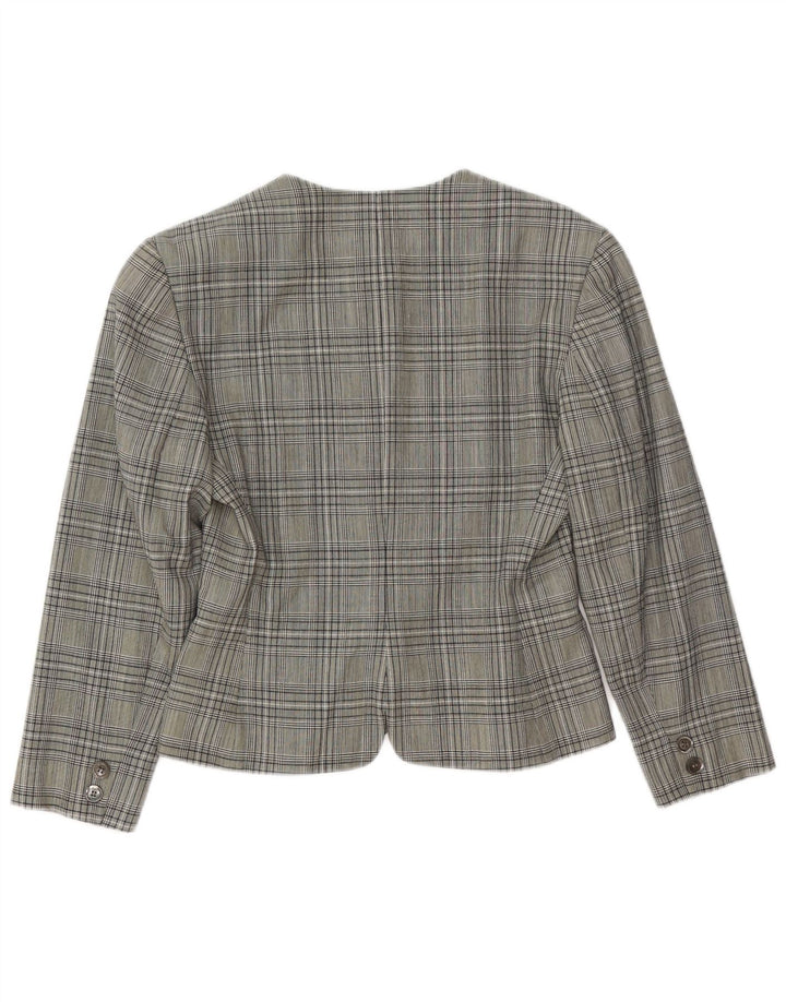 Mouche Chaqueta tipo blazer de 5 botones para mujer UK 44 Gris medio Pata de gallo