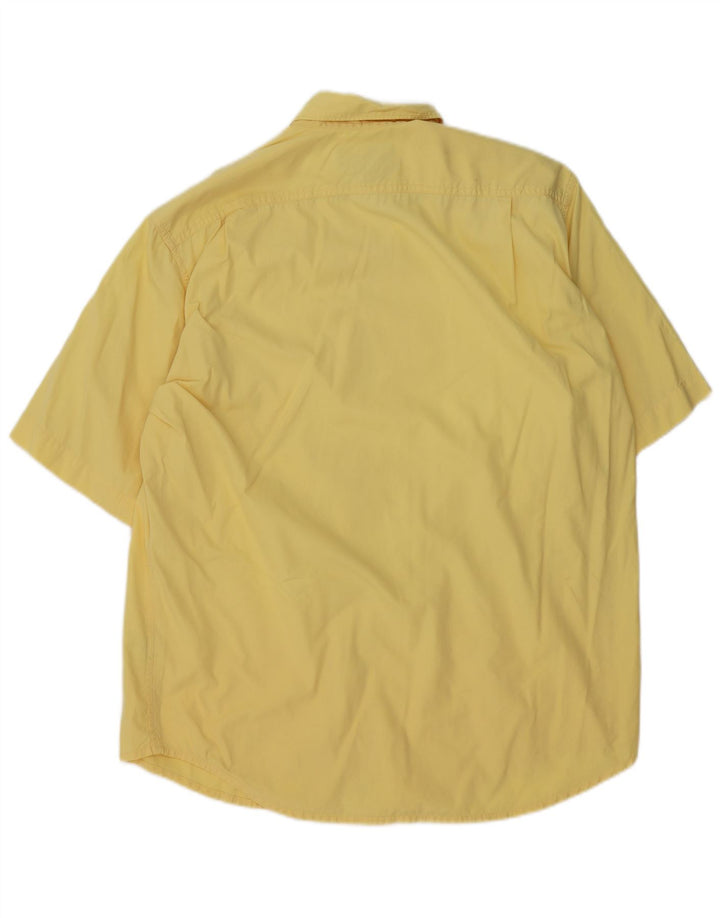 MARLBORO CLASSICS Mens Short Sleeve Shirt Medium Yellow Cotton