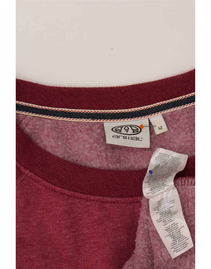 Animal Mujer Sudadera Gráfica Jumper UK 12 Medio Rosa Poliéster
