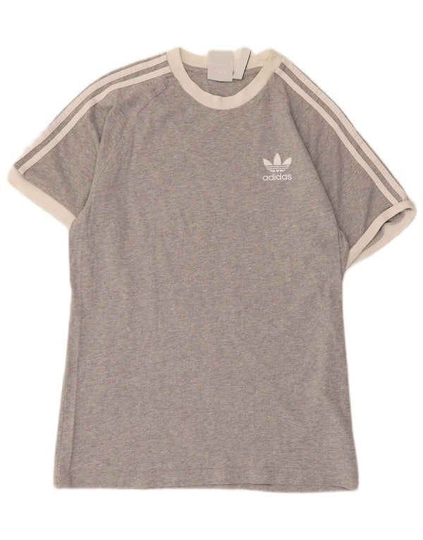 ADIDAS Camiseta para hombre Top Small Grey Moteado de algodón