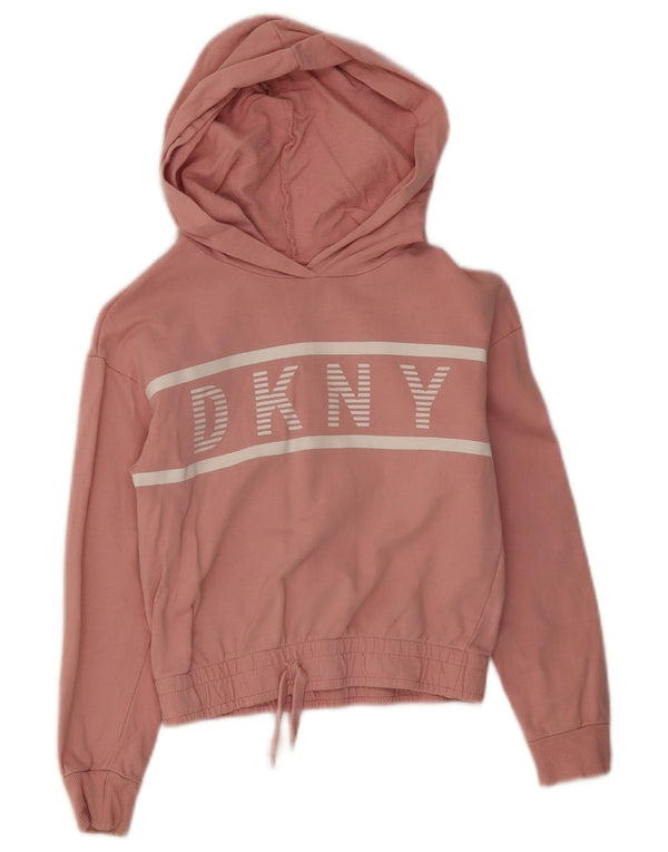 Dkny Jersey con capucha y estampado gráfico para niña 7-8 años Algodón color block rosa