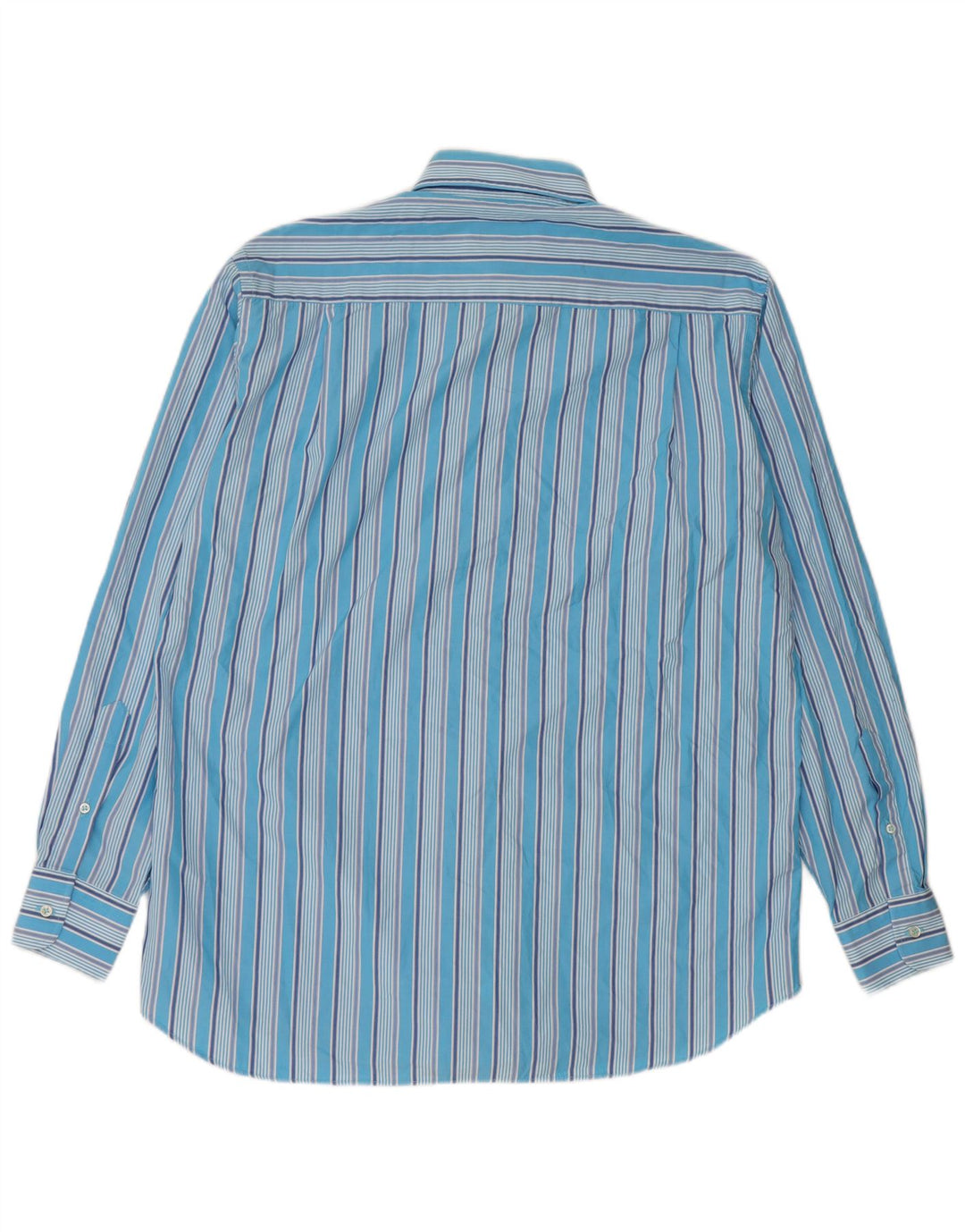 Paul & Shark Camisa para hombre Talla 40 Algodón a rayas azul medio