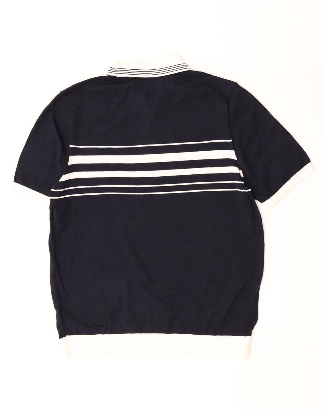 Marks & Spencer Polo para hombre de algodón a rayas azul marino grande