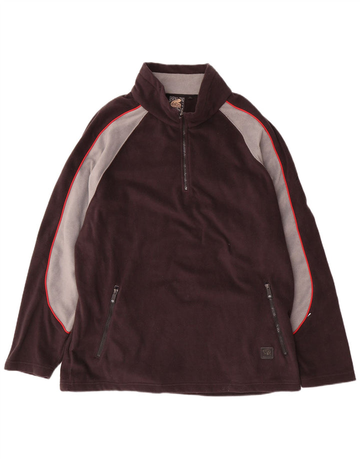 IGUANA Hombre Jersey Polar Con Cremallera Y Cuello XL Poliéster Color Block Negro