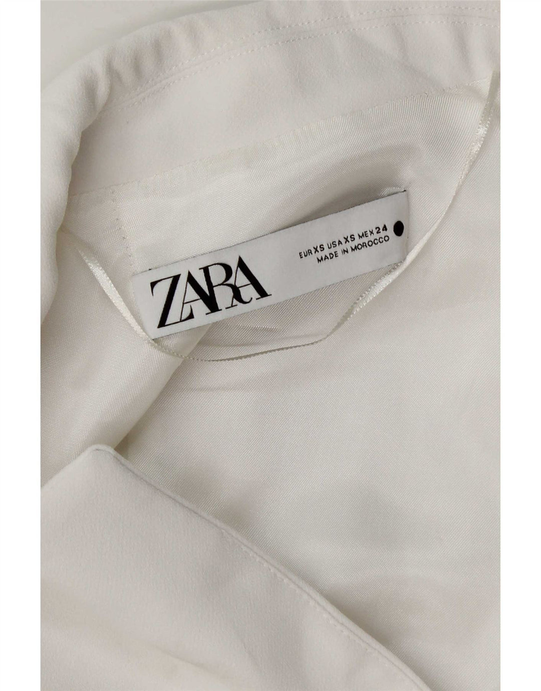 Zara Mujer Regular Chaleco Largo UK 6 XS Blanco