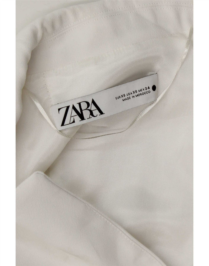 Zara Mujer Regular Chaleco Largo UK 6 XS Blanco