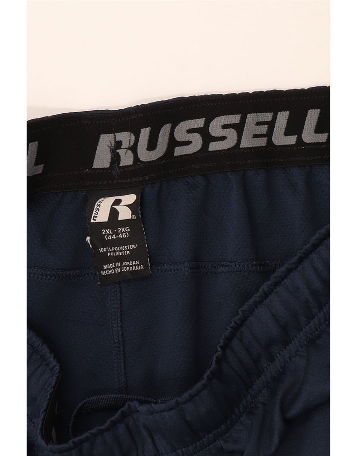 Russell Athletic Pantalones cortos deportivos Dri-Power para hombre, 2XL, color azul marino