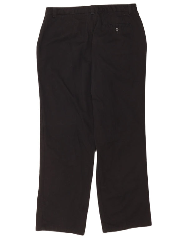 Eddie Bauer Pantalones chinos rectos para mujer US 12 Large W31 L28 Algodón negro