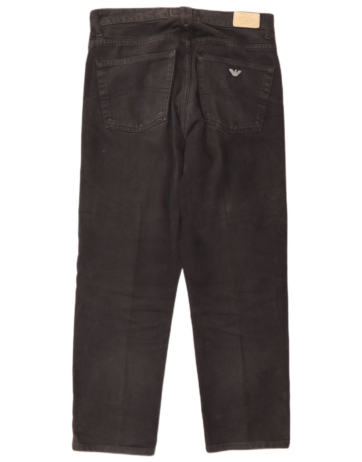 Armani Jeans rectos para hombre W32 L28 Algodón negro