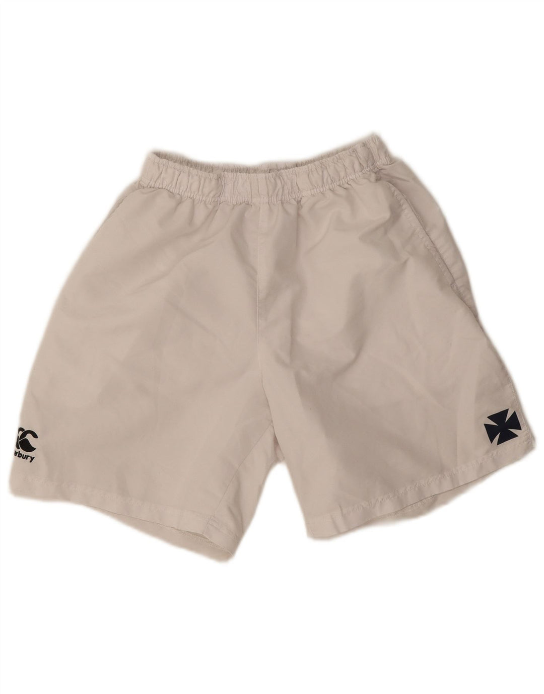 Canterbury Mens Graphic Sport Shorts Pequeño Poliéster Blanco
