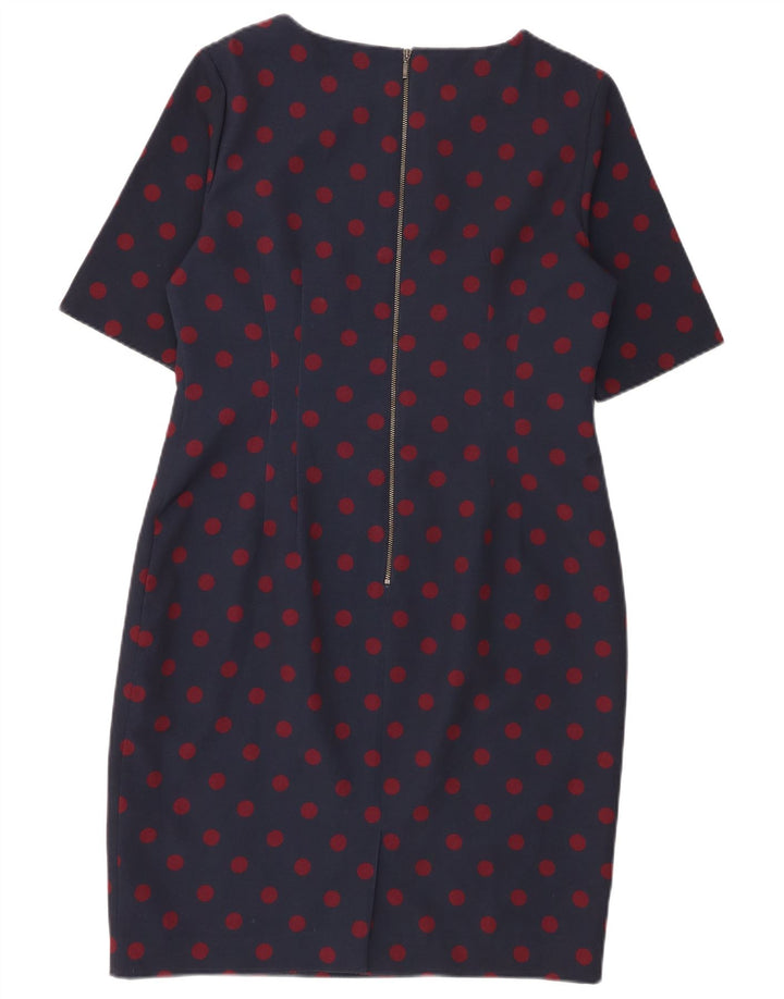 Hobbs Vestido tubo para mujer UK 40 Medio Poliéster con lunares azul marino