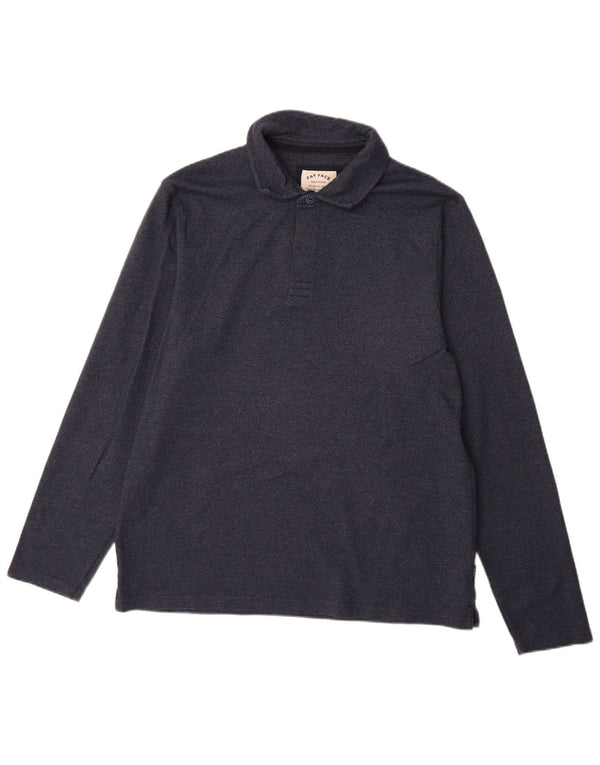 Polo de manga larga para hombre Fat Face XL Azul marino Algodón