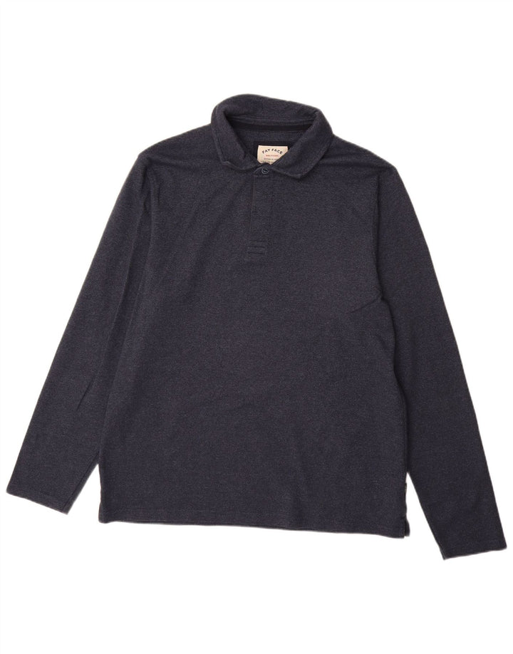 Polo de manga larga para hombre Fat Face XL Azul marino Algodón