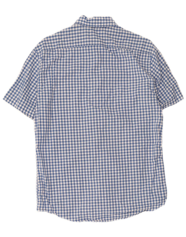 Camisa de hombre Esprit de manga corta y corte regular de algodón a cuadros en azul medio