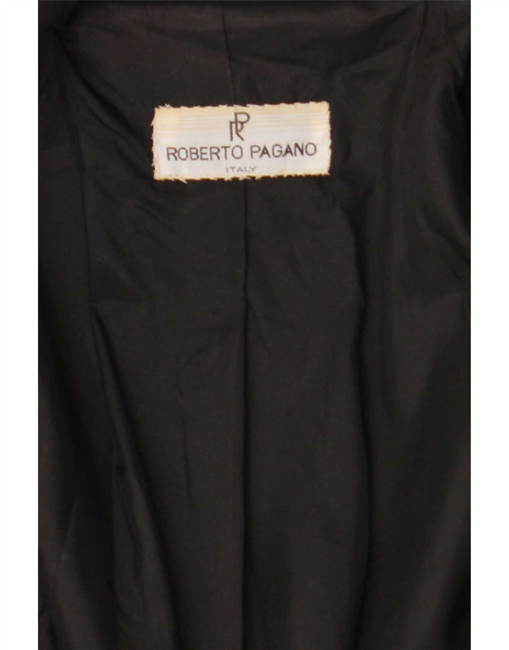 Vintage mujer 1 botón Blazer chaqueta Reino Unido 10 pequeño negro