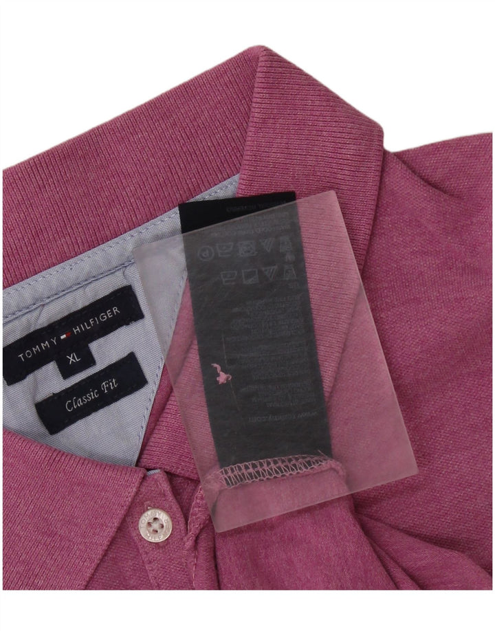 TOMMY HILFIGER Polo de corte clásico para mujer UK 40 XL Algodón rosa