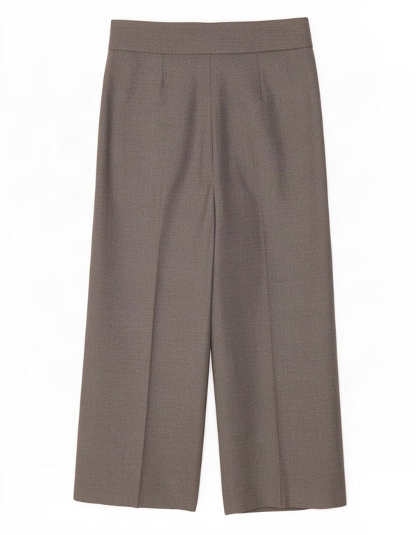 Marks & Spencer Pantalones casuales de cintura alta para mujer UK 8 Small W26 L25 Gris