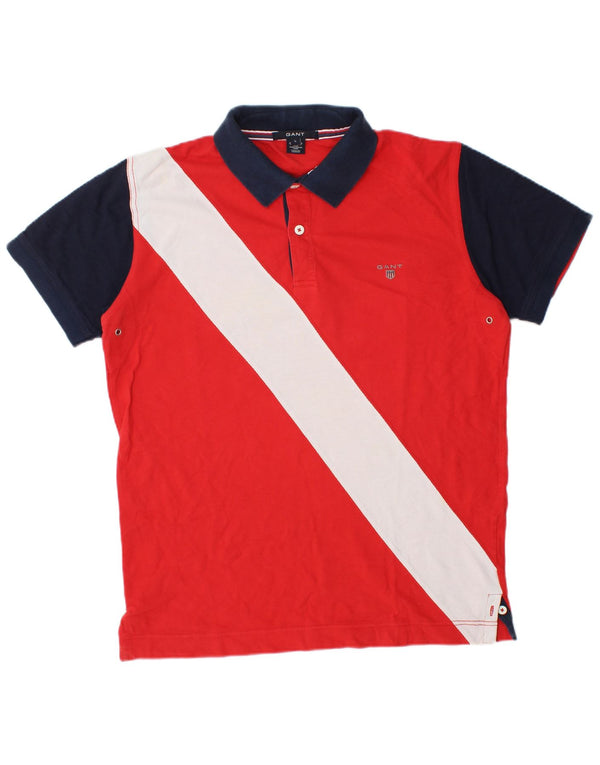 Gant Polo De Algodón Con Bloques De Color Rojo Grande Para Hombre
