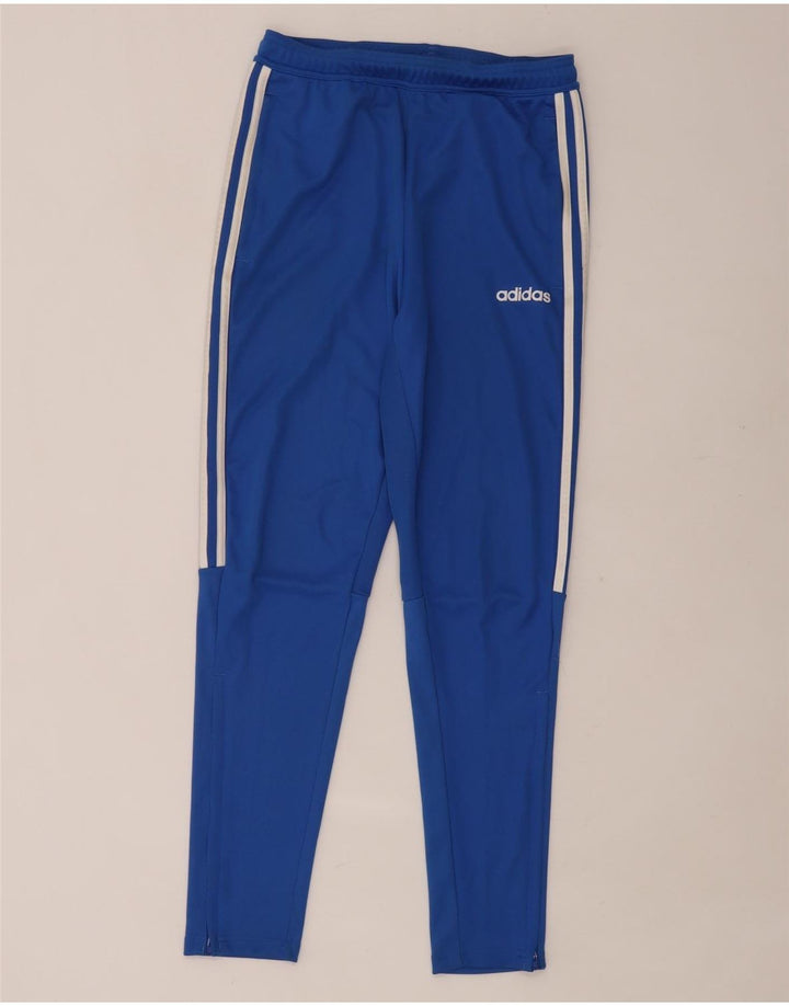 ADIDAS Mujer Climalite Chándal Pantalones UK 10 Pequeño Azul Poliéster