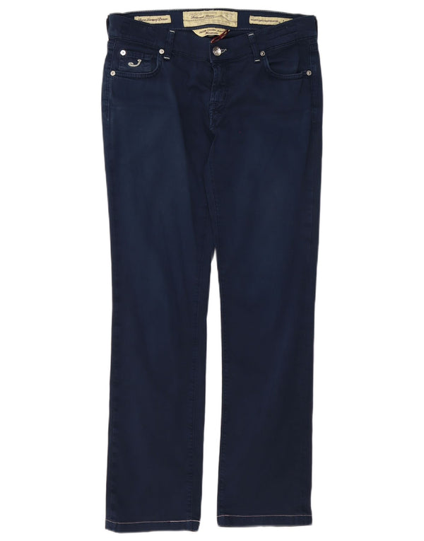 Jacob Cohen Pantalones casuales rectos para mujer W29 L29 Algodón azul marino