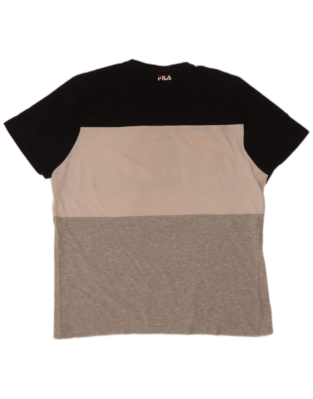 Fila Camiseta gráfica para hombre Top grande multicolor con bloques de color