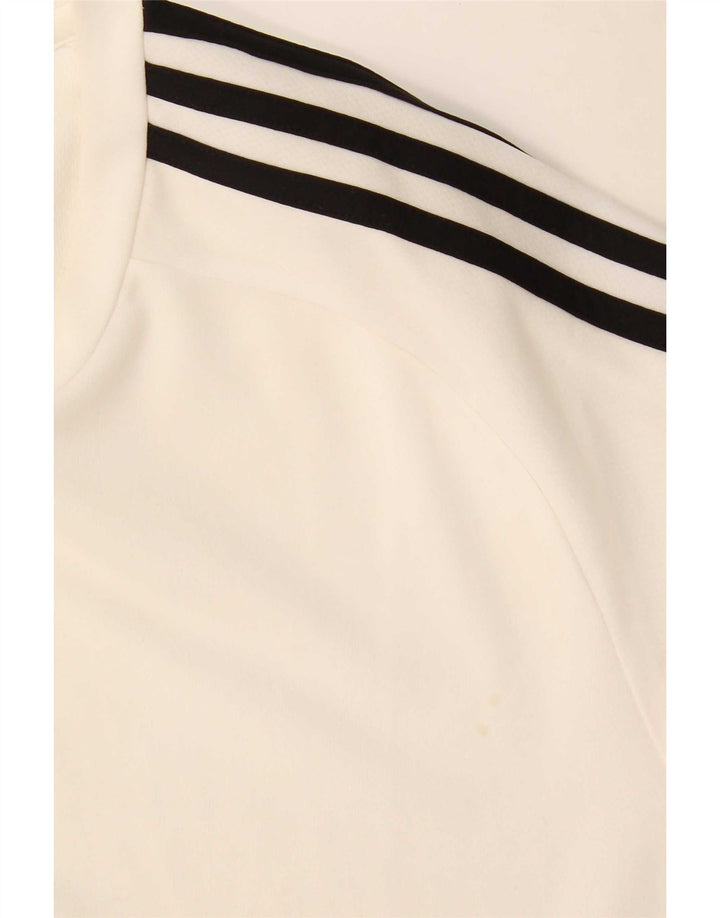 Adidas Mens Climalite Camiseta Top Grande Poliéster Blanco