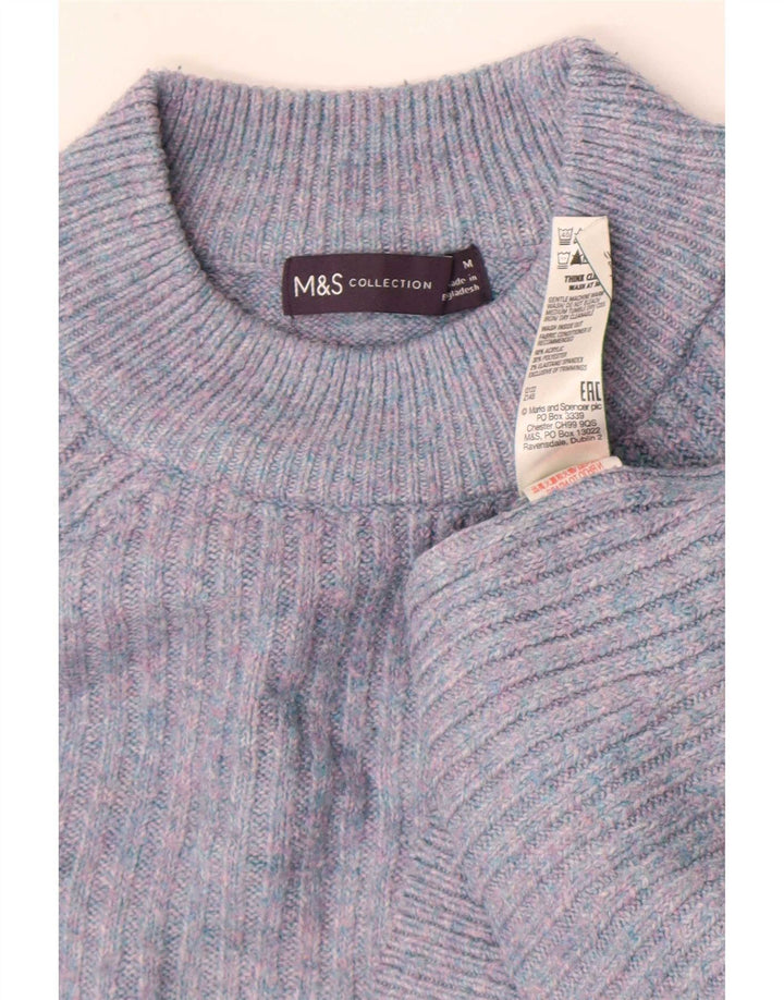Marks & Spencer - Jersey de cuello redondo para mujer, talla 40, tamaño mediano, azul marino