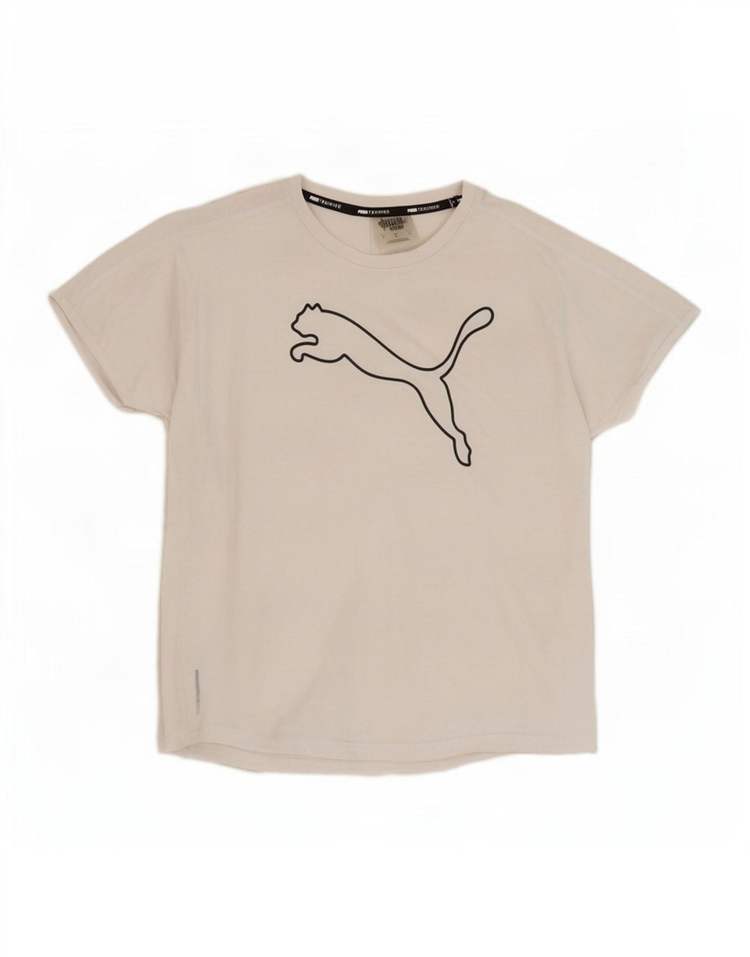 Puma - Camiseta gráfica para mujer, talla 40, talla grande, poliéster blanco