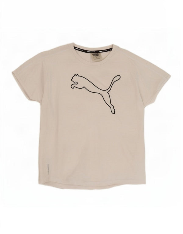 Puma - Camiseta gráfica para mujer, talla 40, talla grande, poliéster blanco