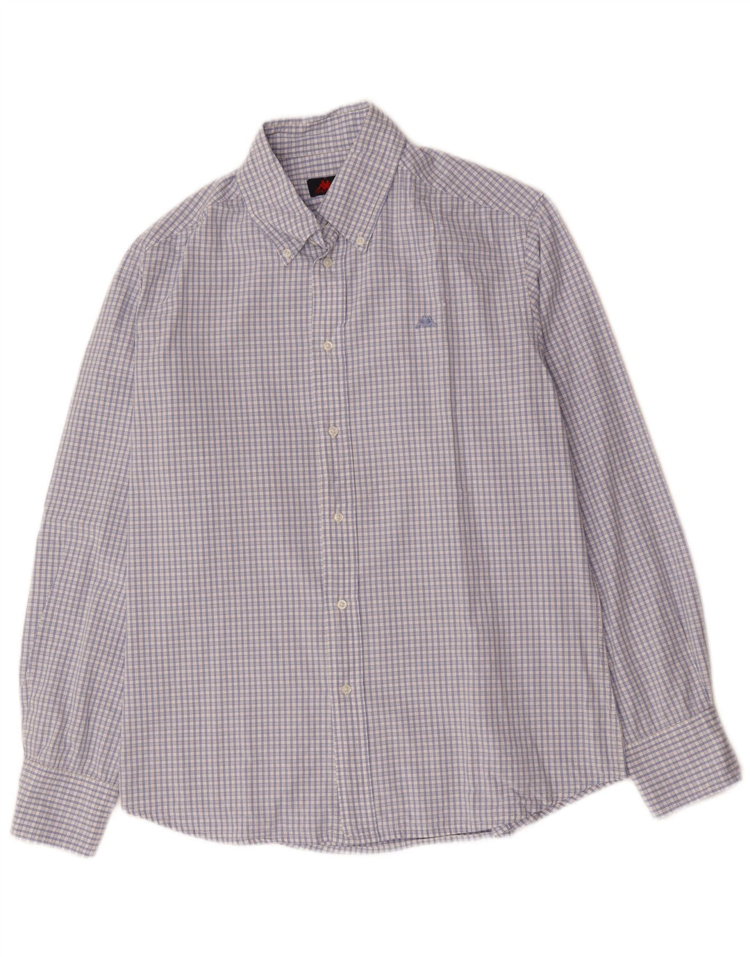 Camisa KAPPA para hombre de algodón a cuadros azul grande